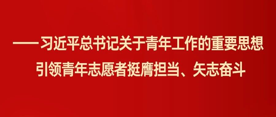 习近平总书记引领青年志愿者挺膺担当、矢志奋斗